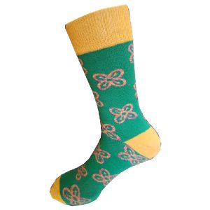 Gold and Green Adinkra Socks