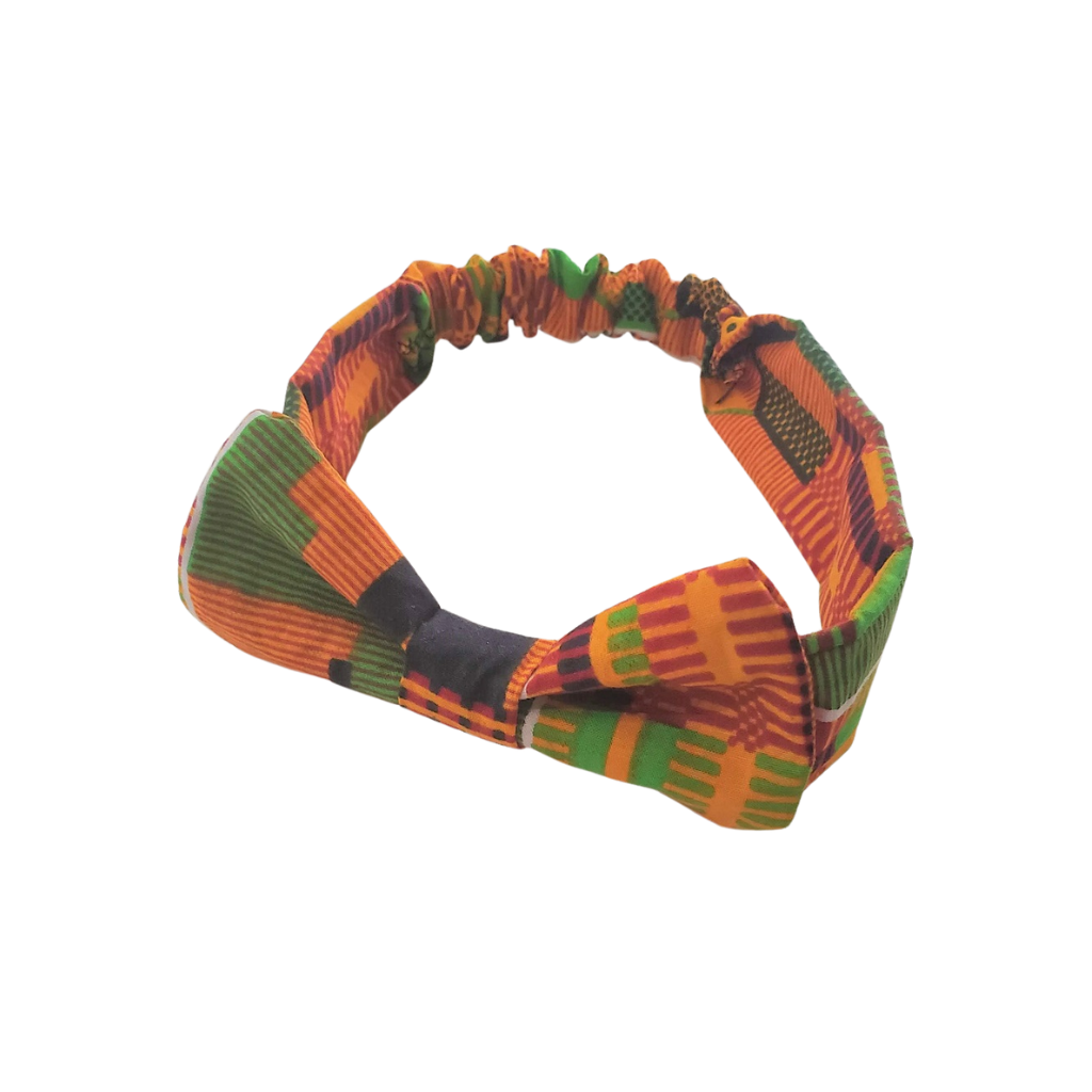 Children's Orange Kente Headband