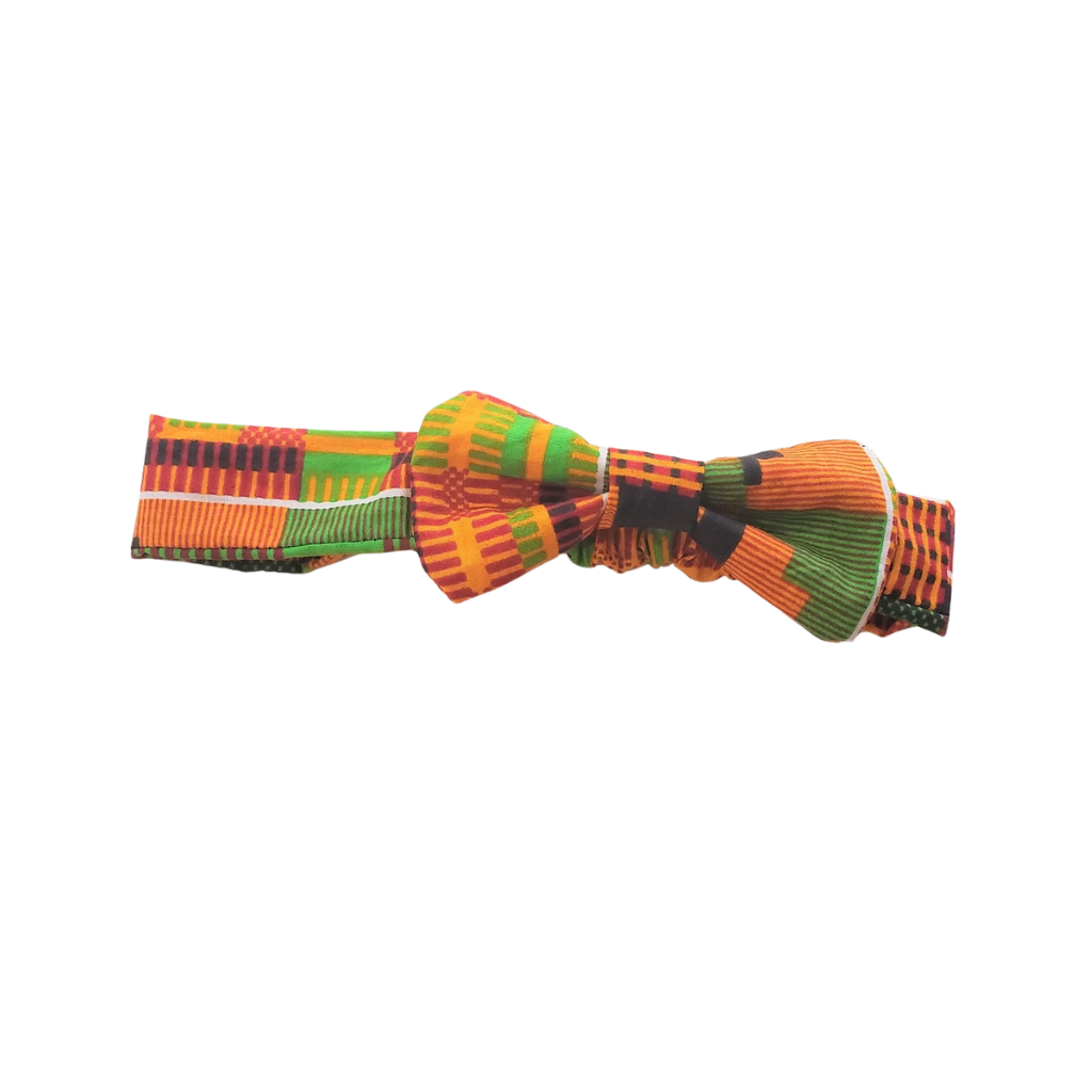 Children's Orange Kente Headband - Image 2
