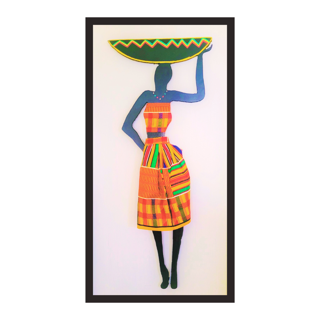 Woman in Kente Clothing Wall Art