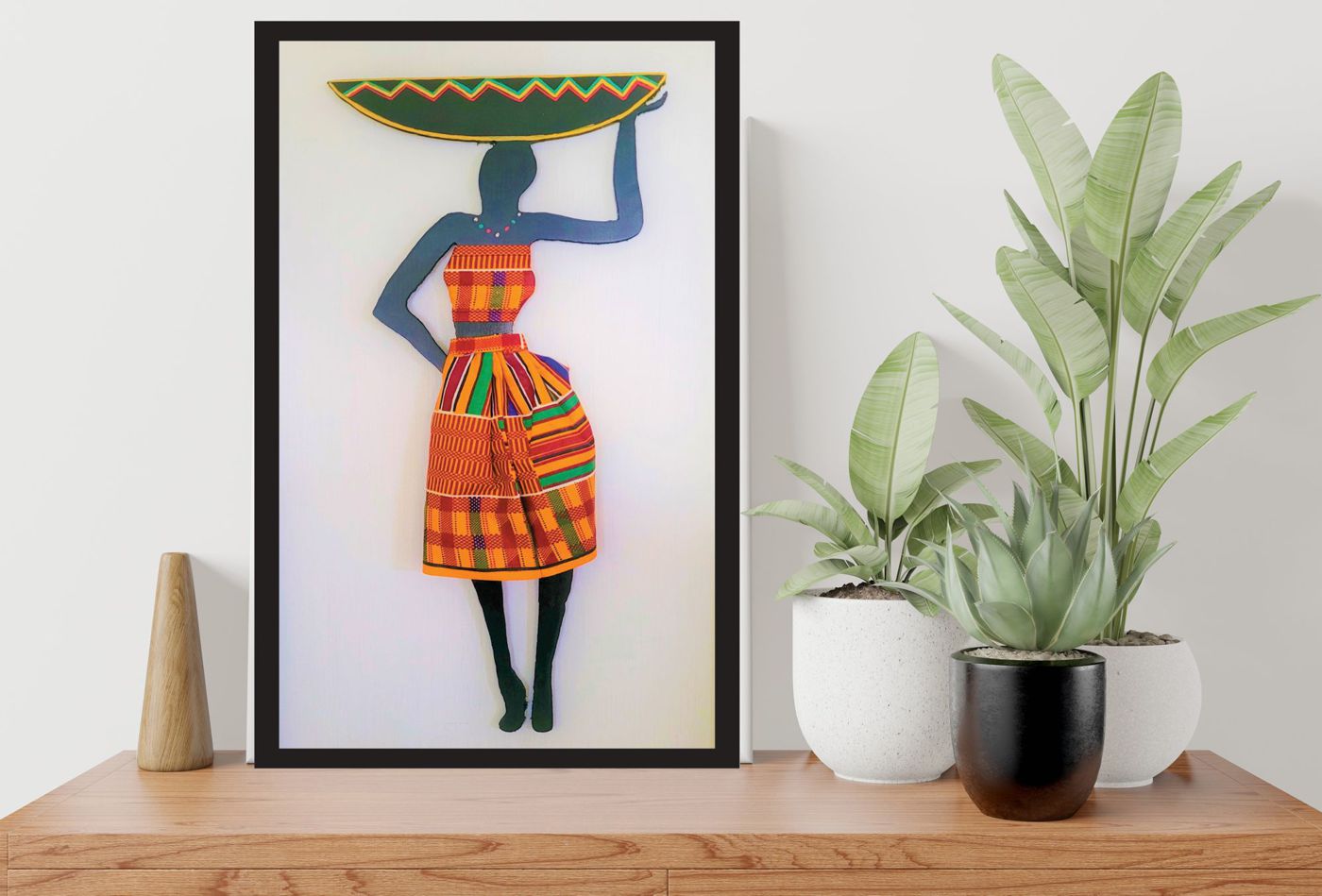 Woman in Kente Clothing Wall Art - Image 3