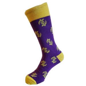 Purple and Gold Adinkra Socks