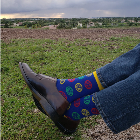 Blue and Gold Adinkra Socks - Image 2