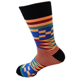 Red, Yellow, Green, Blue Kente Socks