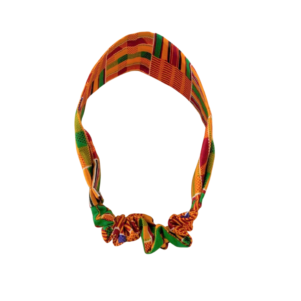 Orange and Blue Kente Headband - Image 3