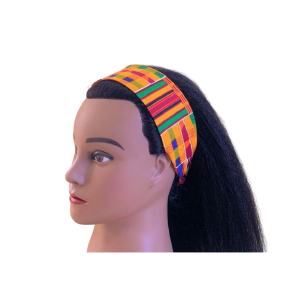 Orange and Blue Kente Headband