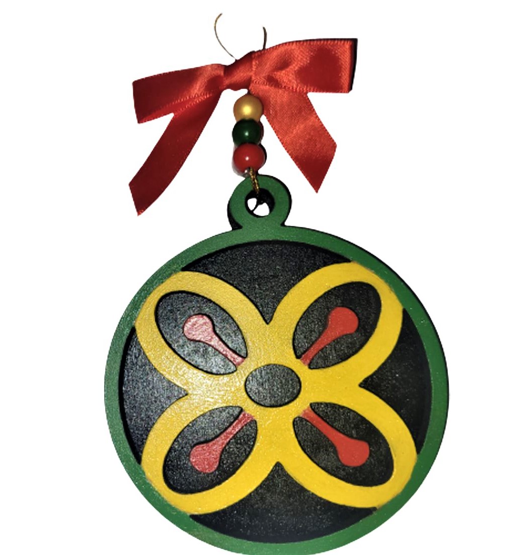 Colorful African Inspired Ornament - Set of Five - Image 2