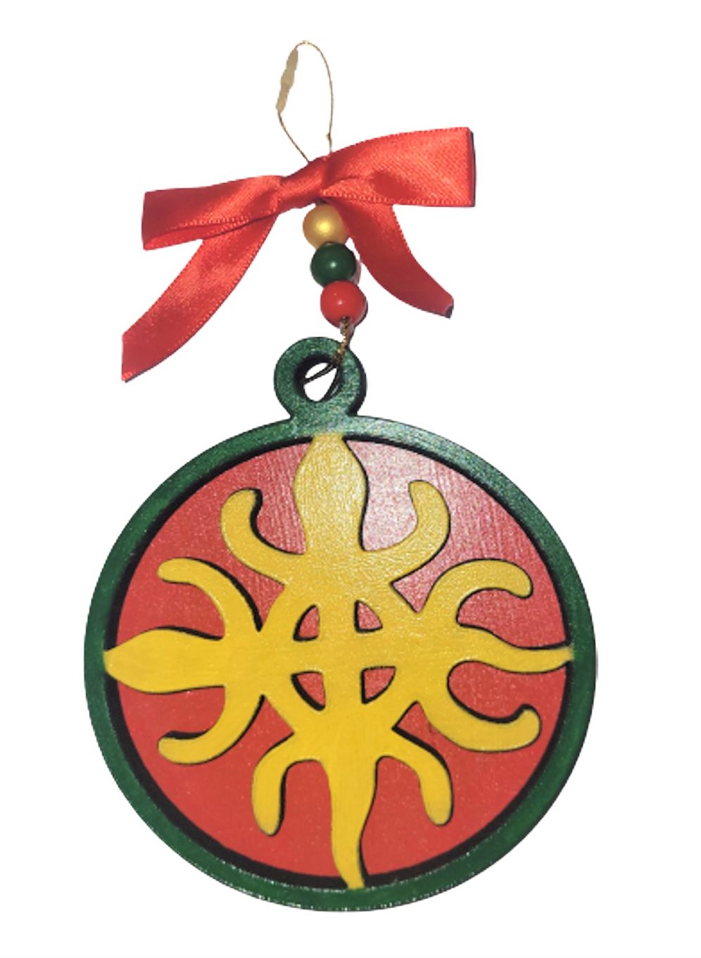 Colorful African Inspired Ornament - Set of Five - Image 6