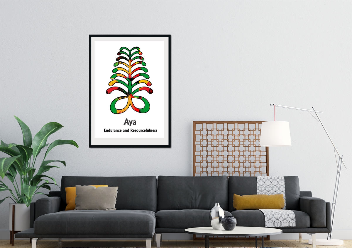 African Wall Art | Adinkra Wall Art | Endurance - Image 3