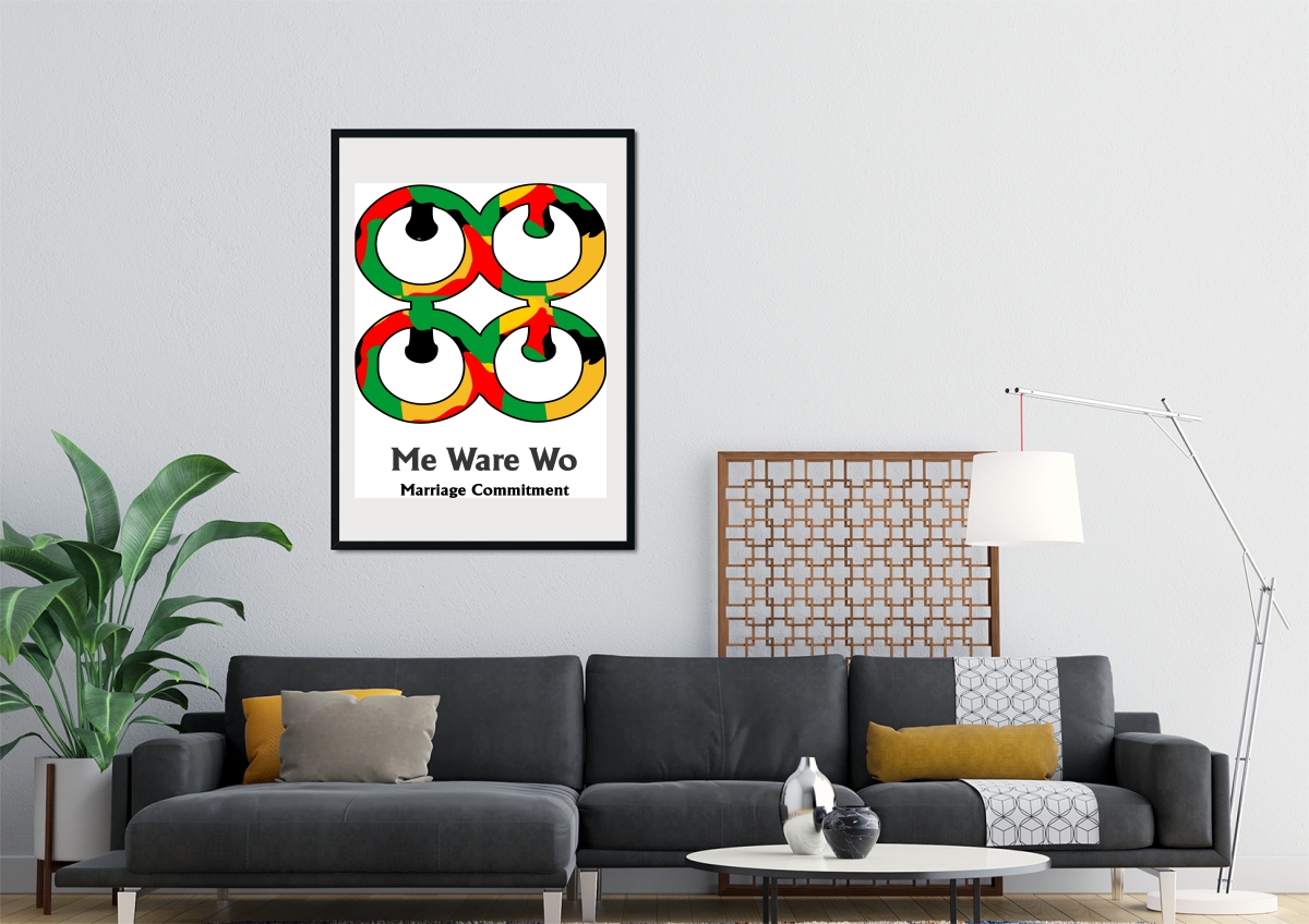 African Wall Art | Adinkra Wall Art | Commitment - Image 3