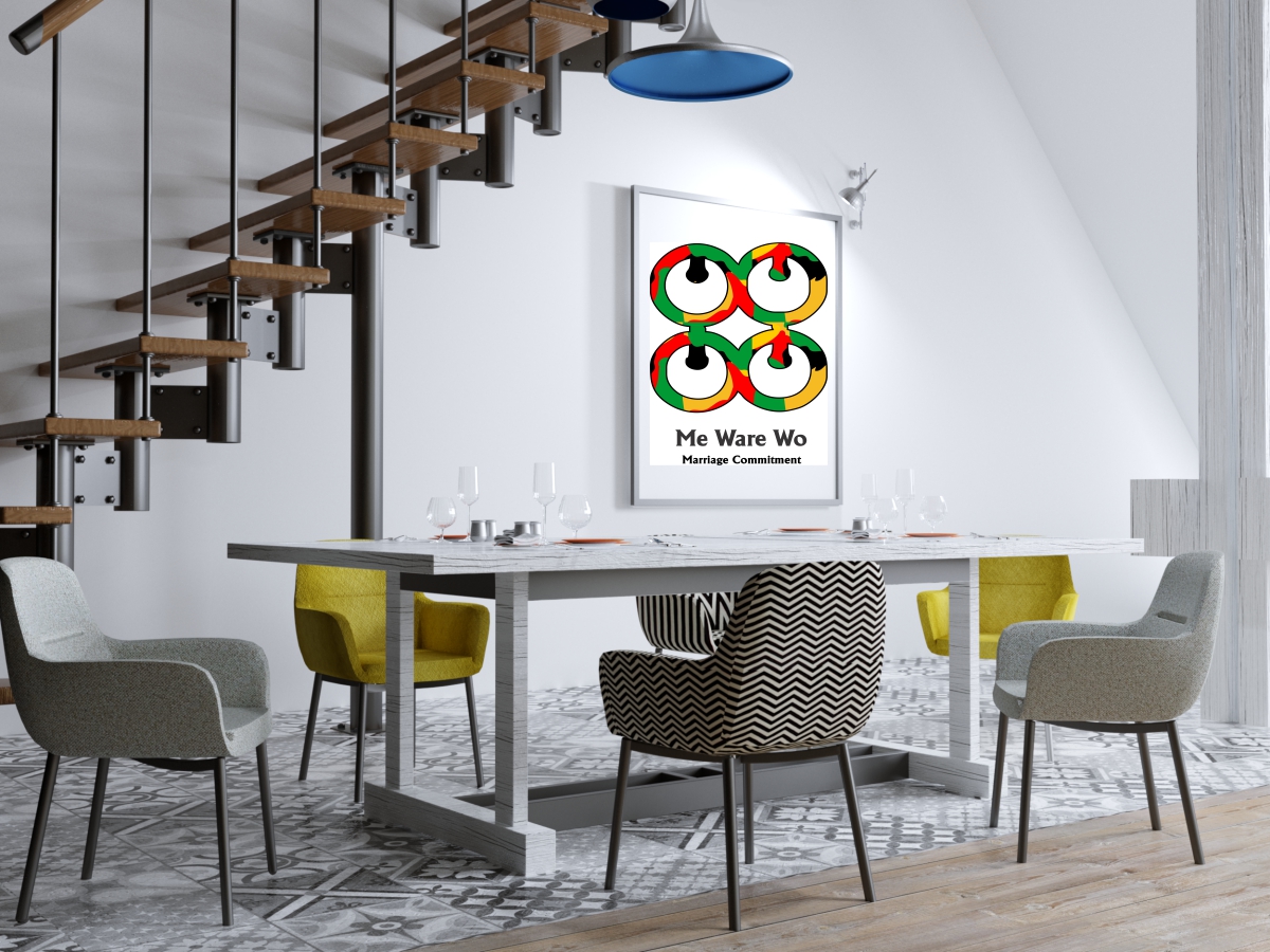 African Wall Art | Adinkra Wall Art | Commitment - Image 4