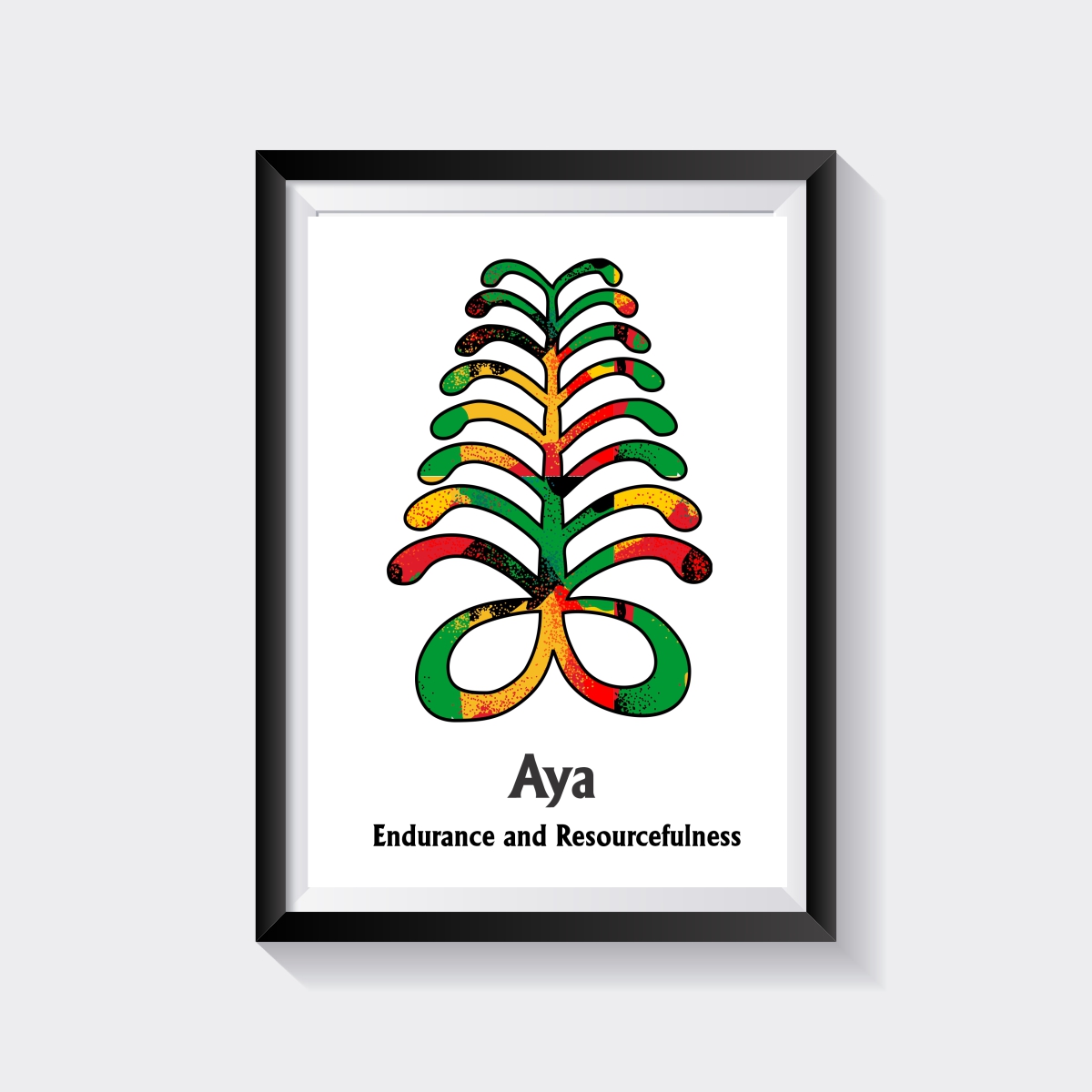 African Wall Art | Adinkra Wall Art | Endurance